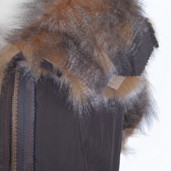 Fur Waistcoat – Used Look Double-Sided Fox Fur Vest